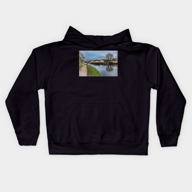 Boats On The Kennet Kids Hoodie by IanWL